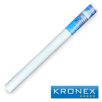 Стеклосетка штукатурная "KRONEX" 4х4мм, разрыв 2000, белая, класс А, рулон 1х10м